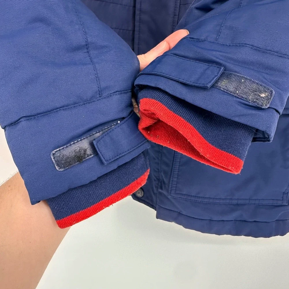 Boden Parka Jacket Coat Kids 11-12Y Faux Fur Hood Padded Navy Blue Winter Ski